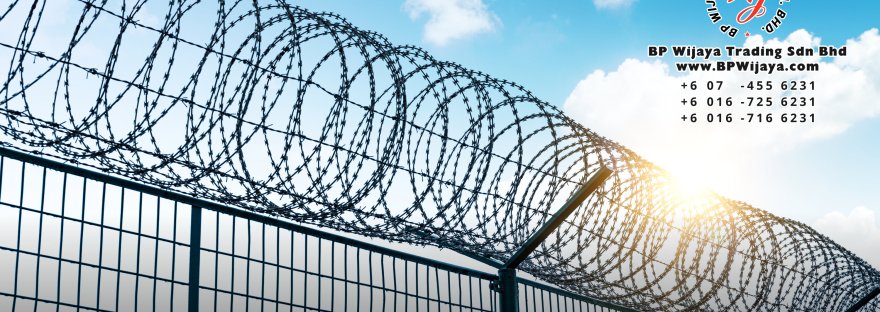 BP Wijaya Security Fence Manufacturer Malaysia Hotdip Galvanized Razor Barbed Wire Hotdip Galvanized Razor Barbed Wire Mesh Stainless Steel Razor Barbed Wire 铁丝网 Kawat Berduri A00