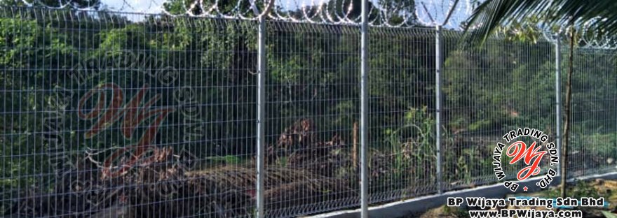 bp wijaya trading sdn bhd security fence project ulu tiram johor malaysia galvanized fence and galvanized razor barbed wire a000