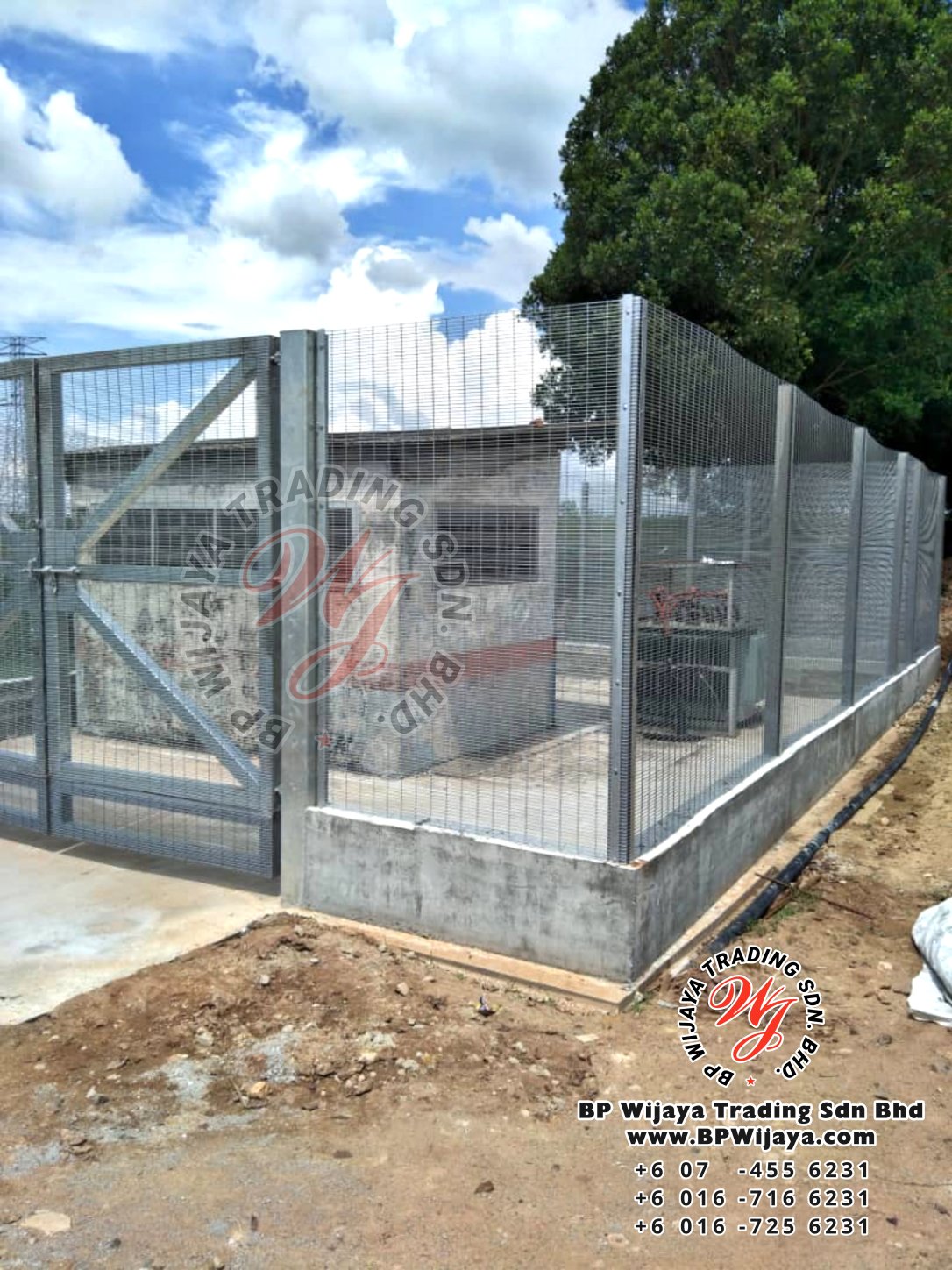 bp wijaya trading sdn bhd security fence project yong peng johor malaysia hotdip galvanized anti climb fence and hotdip anti climb fence gate a001