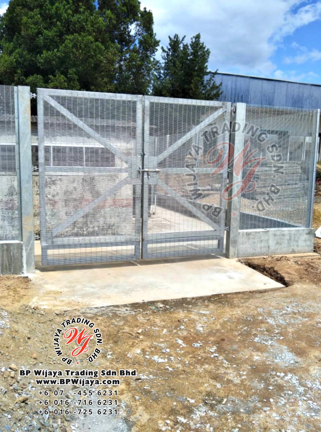 bp wijaya trading sdn bhd security fence project yong peng johor malaysia hotdip galvanized anti climb fence and hotdip anti climb fence gate a003