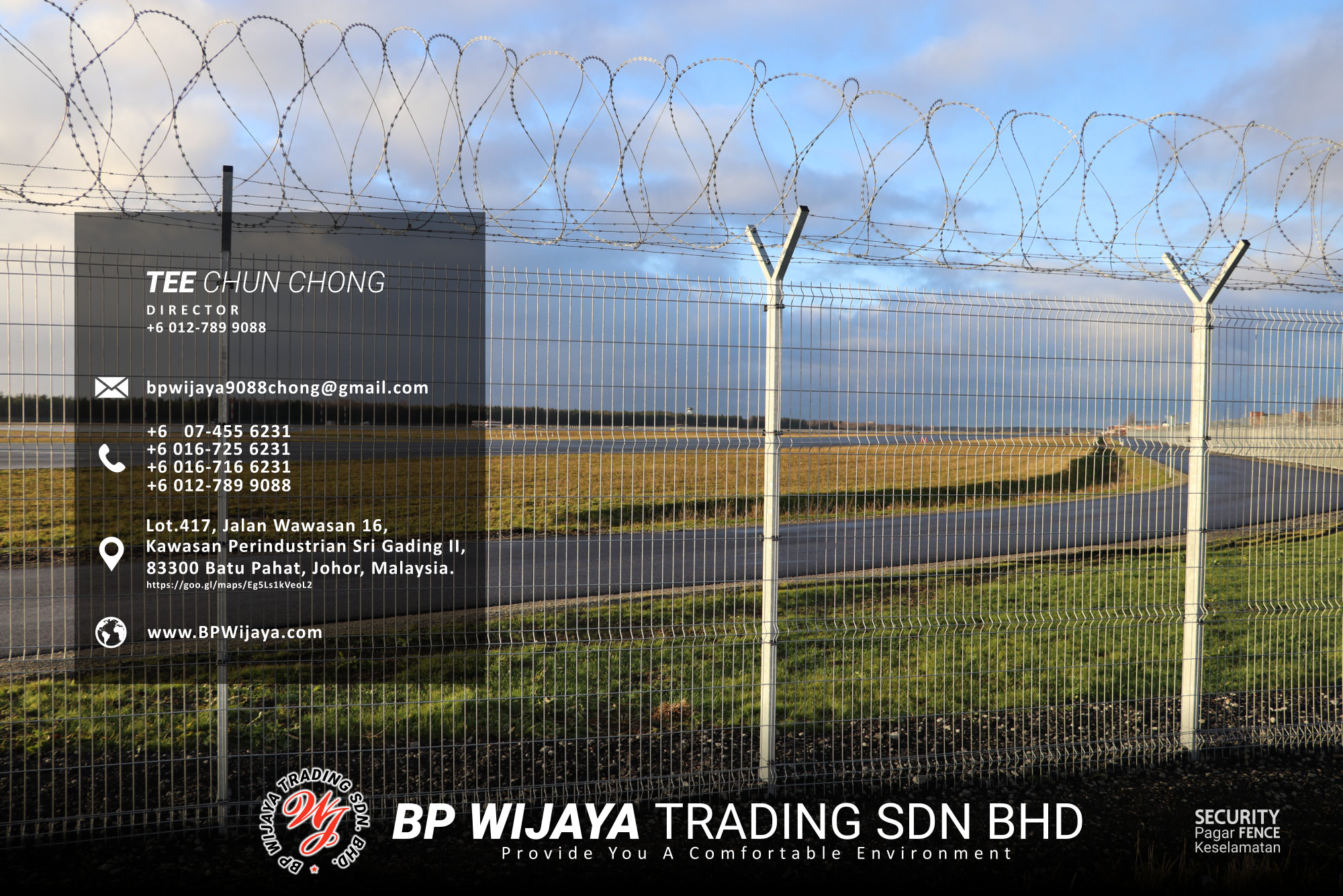 Kuala Lumpur Security Fence Supply we are manufacturer of security fence BP Wijaya Trading Sdn Bhd Safety Fence Building Materials for Housing Construction factory fence house beauty fence A03-015