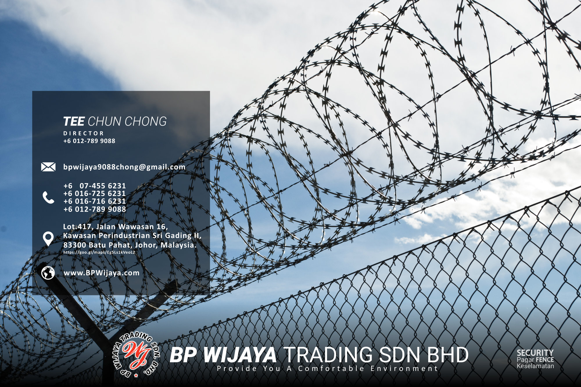 Kuala Lumpur Security Fence Supply we are manufacturer of security fence BP Wijaya Trading Sdn Bhd Safety Fence Building Materials for Housing Construction factory fence house beauty fence A03-003