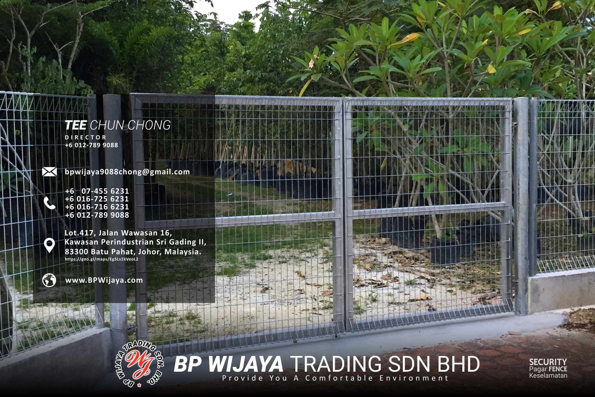 Kuala Lumpur Security Fence Supply we are manufacturer of security fence BP Wijaya Trading Sdn Bhd Safety Fence Building Materials for Housing Construction factory fence house beauty fence A03-026