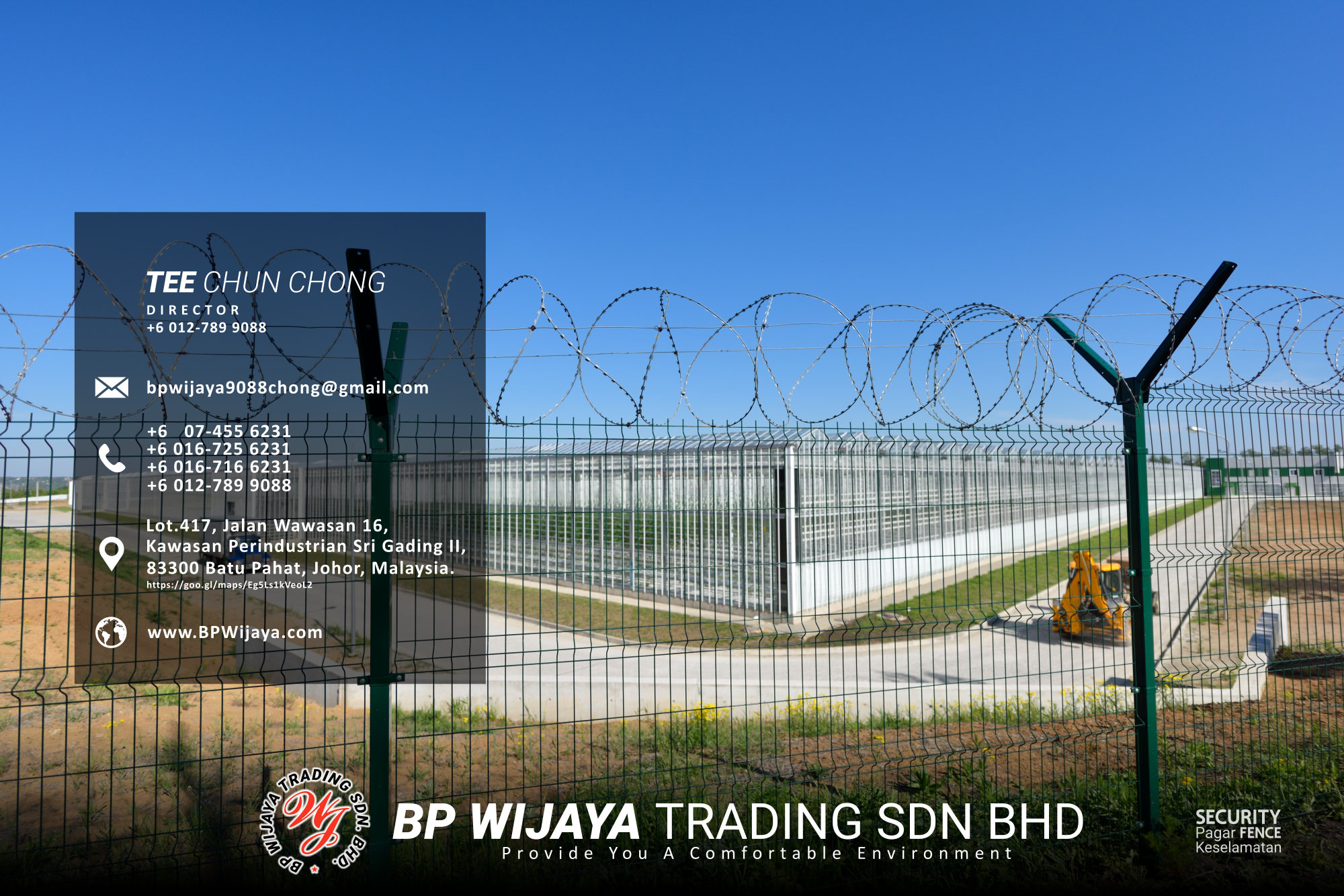 Large greenhouse for growing cucumbers