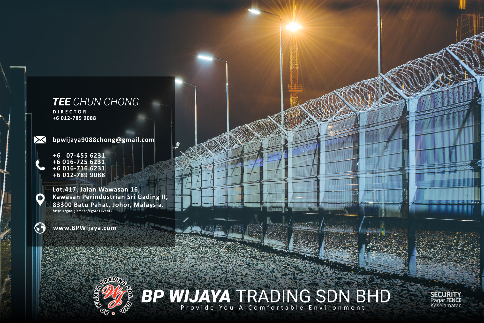 Kuala Lumpur Security Fence Supply we are manufacturer of security fence BP Wijaya Trading Sdn Bhd Safety Fence Building Materials for Housing Construction factory fence house beauty fence A03-029