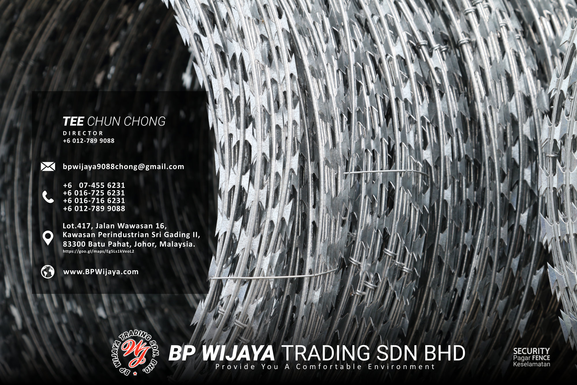 Kuala Lumpur Security Fence Supply we are manufacturer of security fence BP Wijaya Trading Sdn Bhd Safety Fence Building Materials for Housing Construction factory fence house beauty fence A03-007