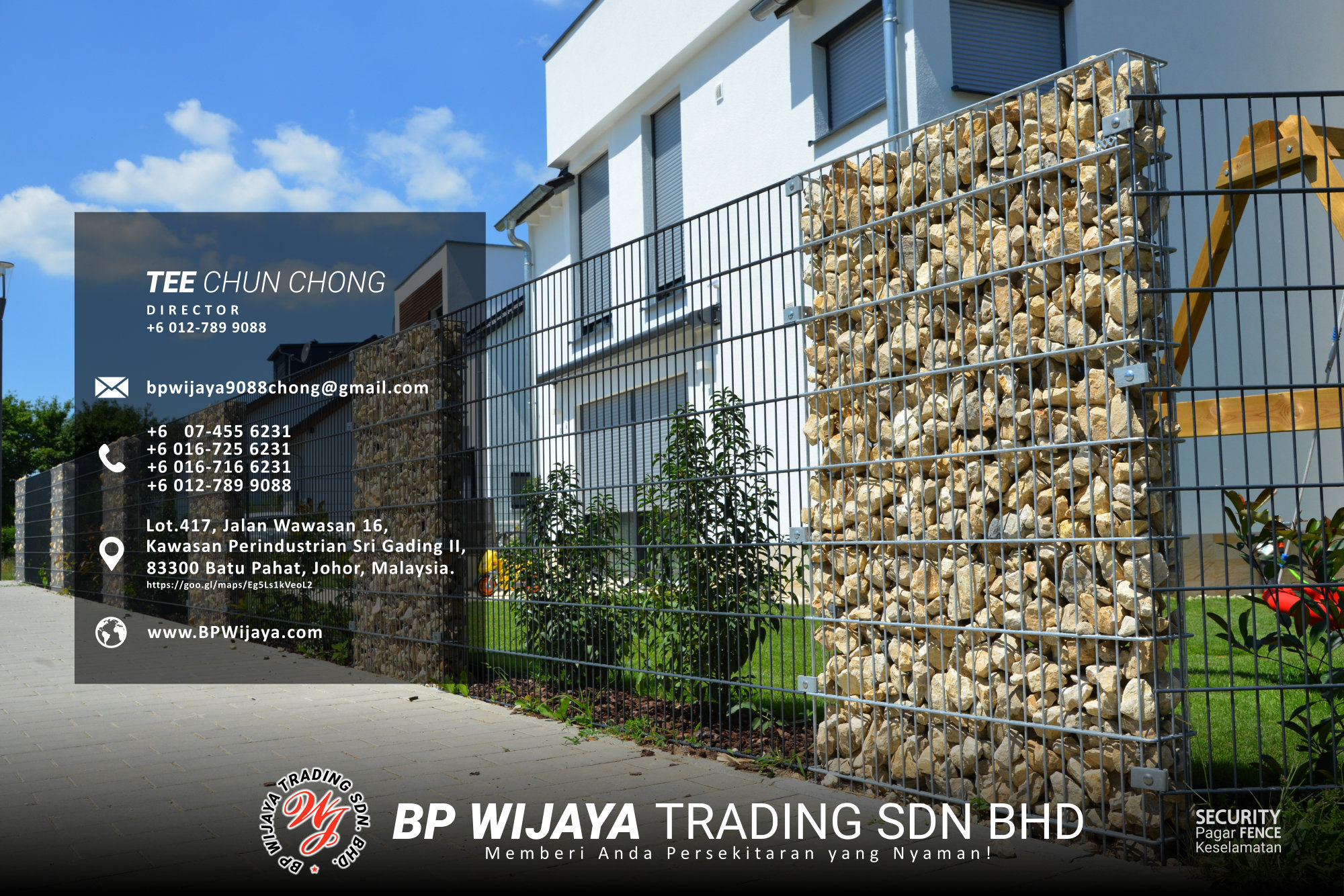 Pembekal Kuala Lumpur Pagar Keselamatan kami merupakan pengilang pagar keselamatan BP Wijaya Trading Sdn Bhd Pagar Taman Pagar Bangunan Pagar Kilang Pagar Rumah Pemborong Pagar Keselamatan A03-011