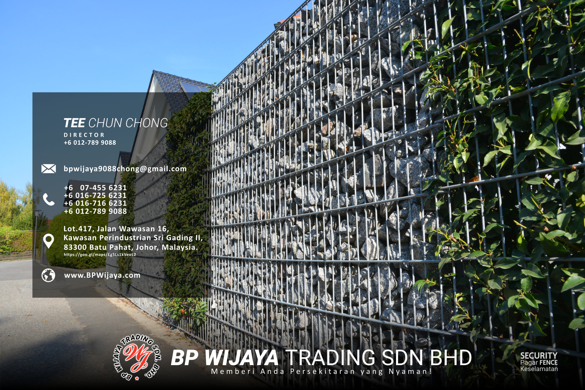 Pembekal Kuala Lumpur Pagar Keselamatan kami merupakan pengilang pagar keselamatan BP Wijaya Trading Sdn Bhd Pagar Taman Pagar Bangunan Pagar Kilang Pagar Rumah Pemborong Pagar Keselamatan A03-030
