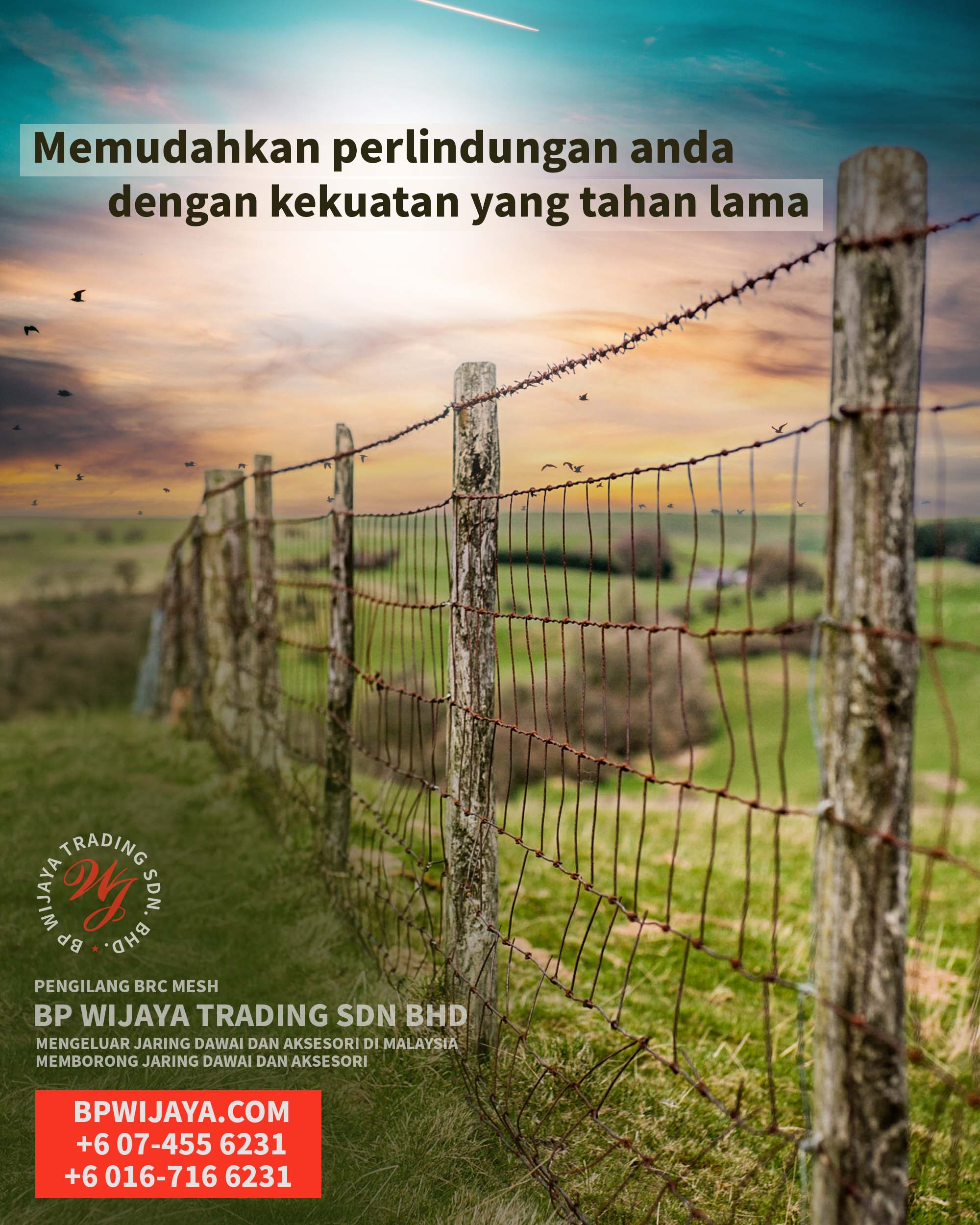 Hotdip Galvanized BRC Cattle Mesh BP WIJAYA TRADING SDN BHD Pengilang BRC Mesh Kuantan Terengganu Sabah Sarawak Malaysia Mengeluar Jaring Dawai dan Aksesori di Malaysia