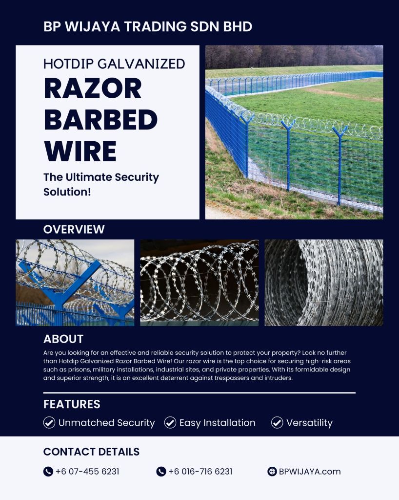 Hotdip Galvanized Razor Barbed Wire – BP WIJAYA TRADING SDN BHD BRC ...