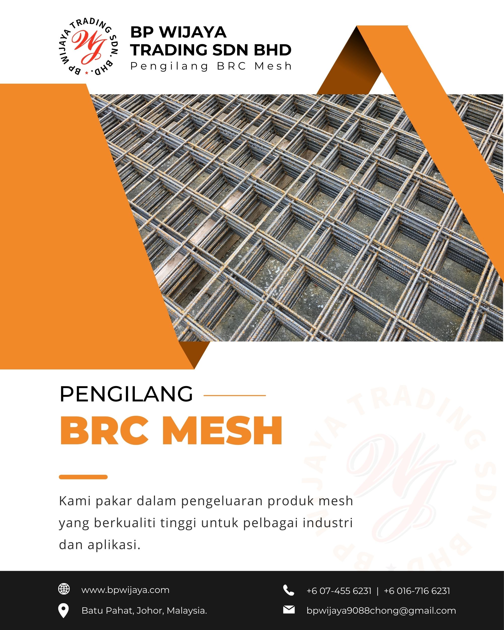 Pengeluar Mesh Terpercaya di Malaysia BP WIJAYA TRADING SDN BHD Pengilang BRC Mesh Malaysia Mengeluar Jaring Dawai dan Aksesori