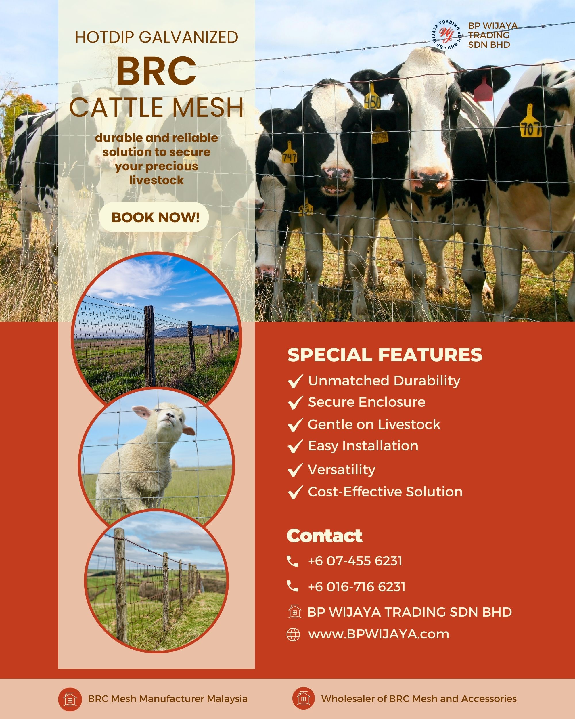 Hotdip Galvanized BRC Cattle Mesh BRC Mesh Kuala Lumpur Selangor BP WIJAYA TRADING SDN BHD BRC Mesh Manufacturer Malaysia We Are A Malaysia Manufacturer of BRC Mesh