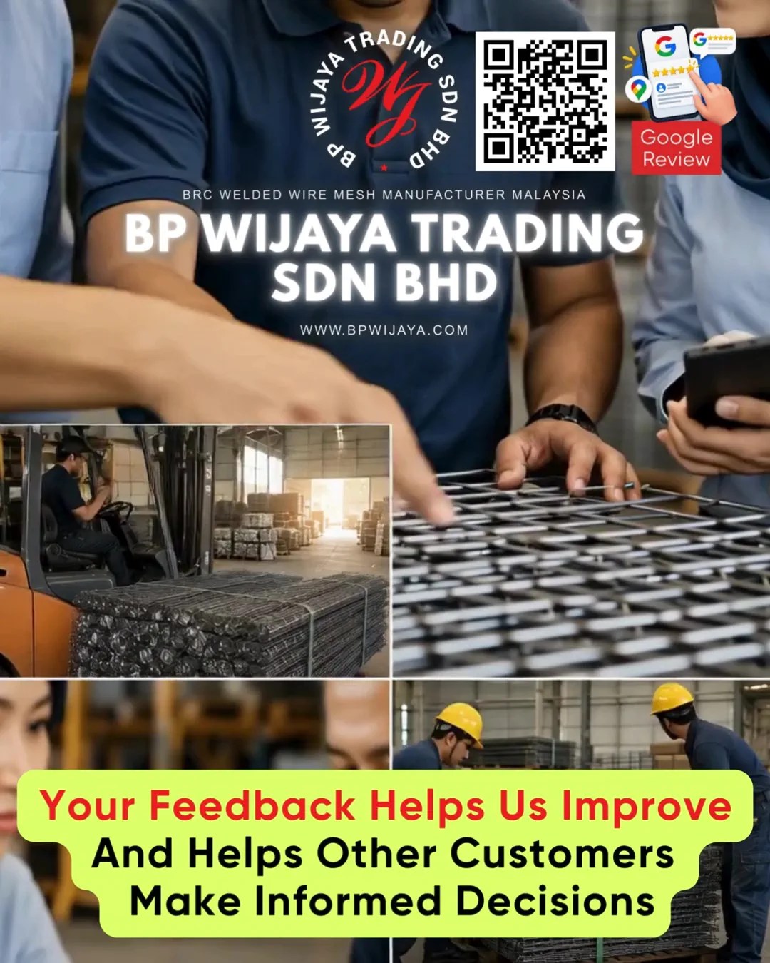 Share Your Experience with a Google Review - BP Wijaya Trading Sdn Bhd - BRC Welded Wire Mesh Manufacturer Malaysia A16