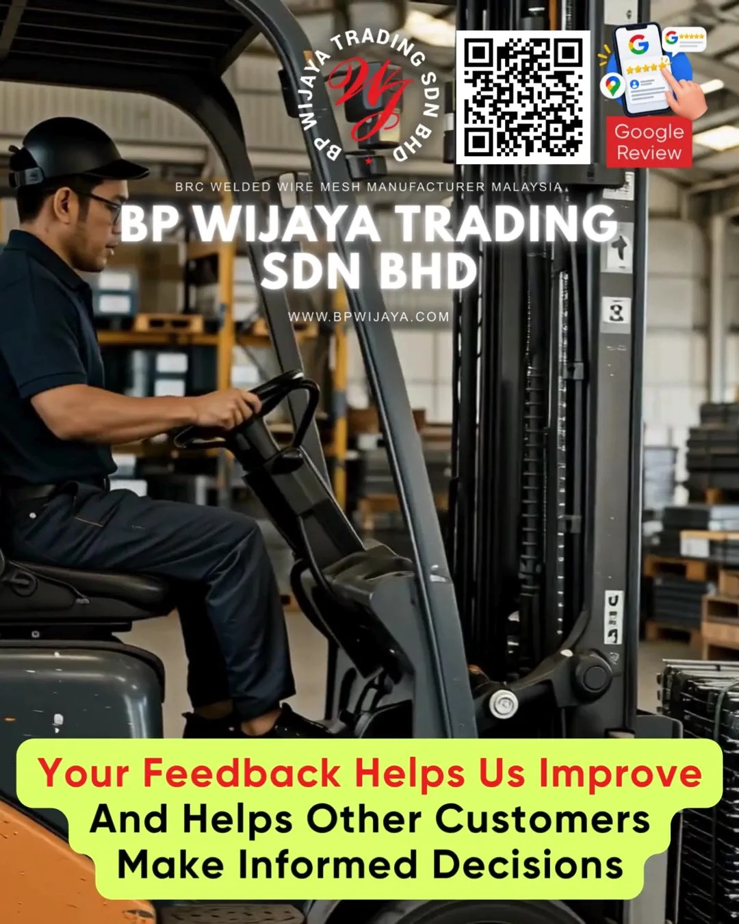 Share Your Experience with a Google Review - BP Wijaya Trading Sdn Bhd - BRC Welded Wire Mesh Manufacturer Malaysia A17
