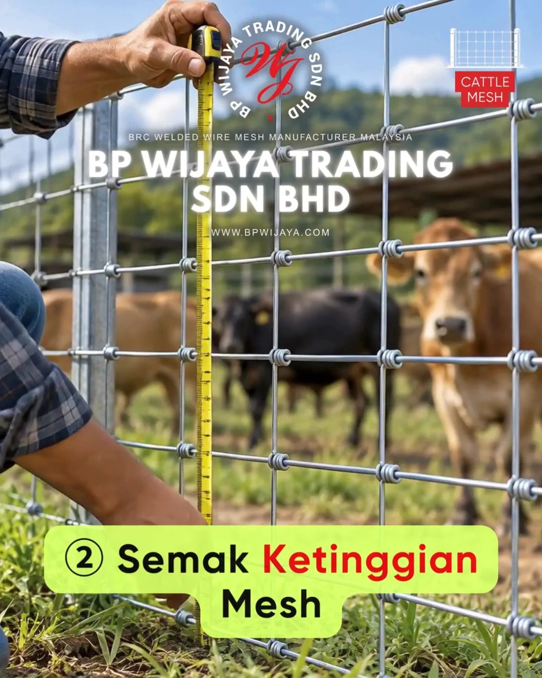 Cara Memilih Cattle Mesh untuk Ladang Ternakan di Johor - Cattle Mesh Malaysia - BP Wijaya Trading Sdn Bhd B06