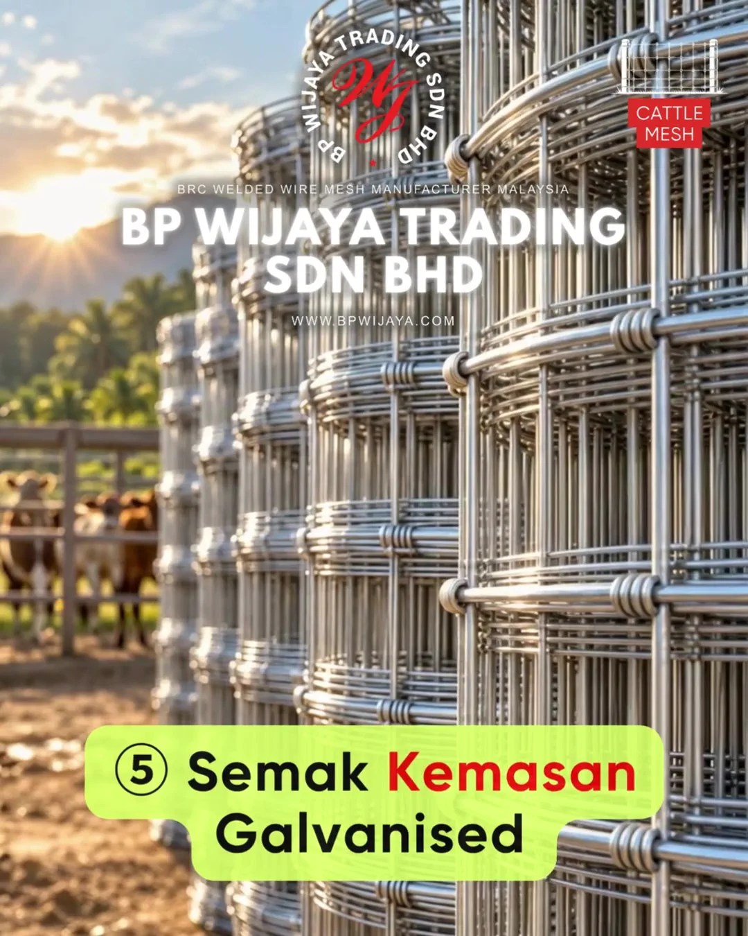Cara Memilih Cattle Mesh untuk Ladang Ternakan di Johor - Cattle Mesh Malaysia - BP Wijaya Trading Sdn Bhd B09