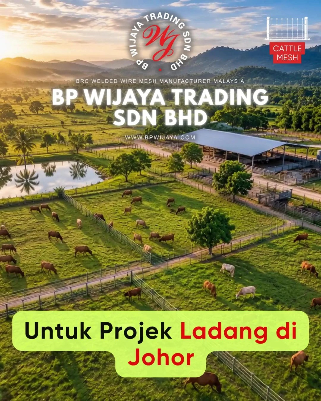 Cara Memilih Cattle Mesh untuk Ladang Ternakan di Johor - Cattle Mesh Malaysia - BP Wijaya Trading Sdn Bhd B12