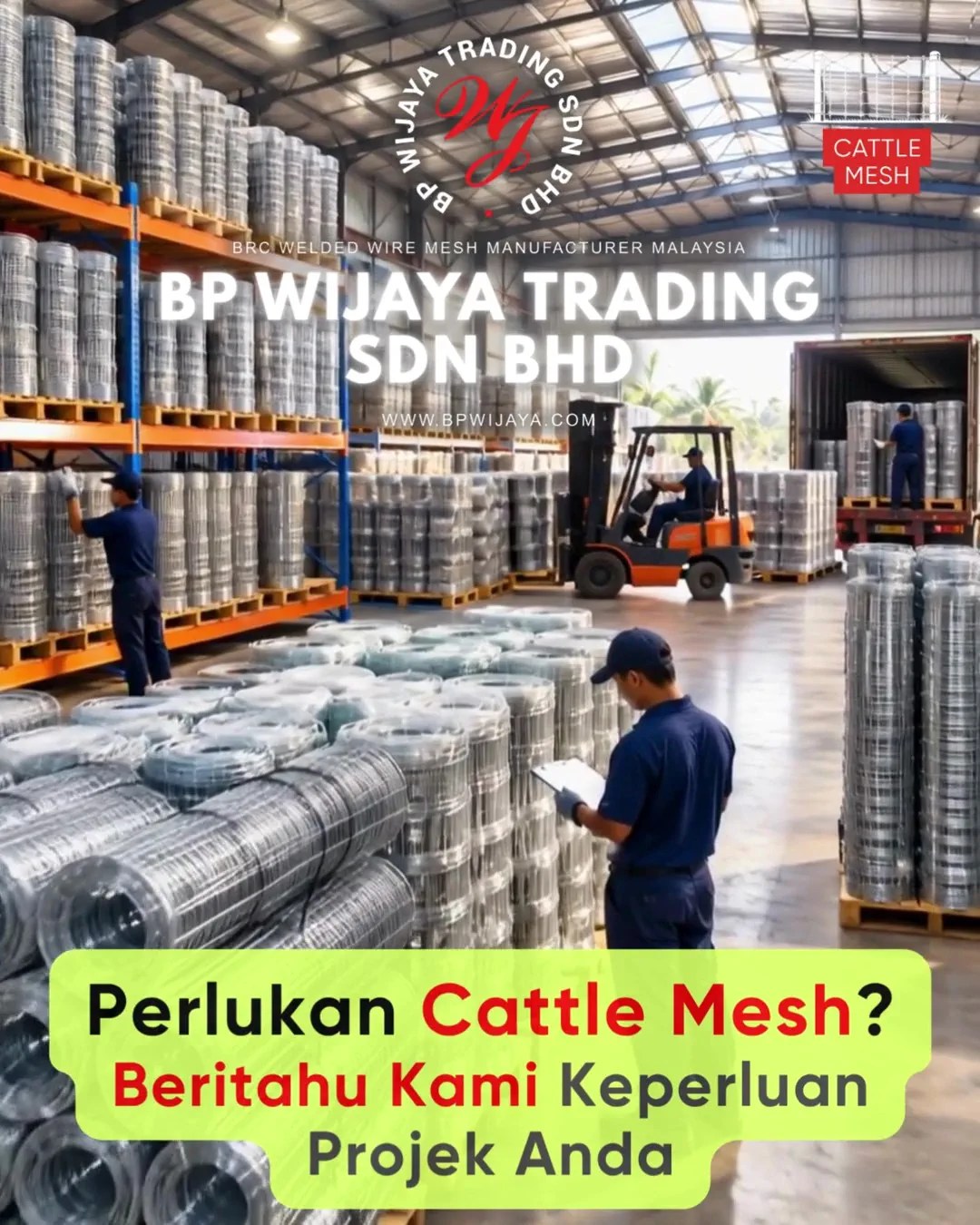 Cara Memilih Cattle Mesh untuk Ladang Ternakan di Johor - Cattle Mesh Malaysia - BP Wijaya Trading Sdn Bhd B13